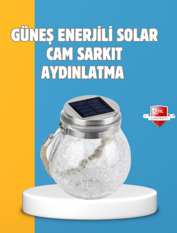 Suya Dayanıklı Güneş Enerjili Cam Şişe Sarkıt Lamba