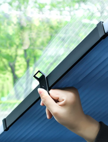 ALLY 46CM Araç Ön Cam Güneşlik Otomatik Geri Çekilebilir Katlanabilir-(5775)