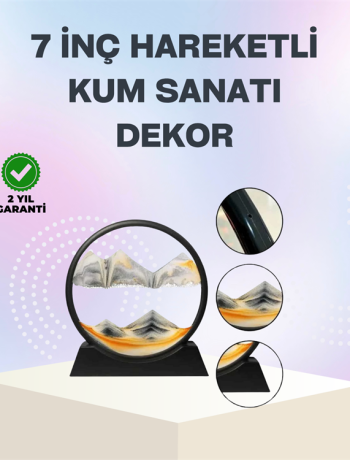 Zihin Açıcı Kum Manzarası – 3D Dinamik Kum Tablosu Dekoratif Dönüştükçe Yenilenen Sakinleştirici Sanat Eseri