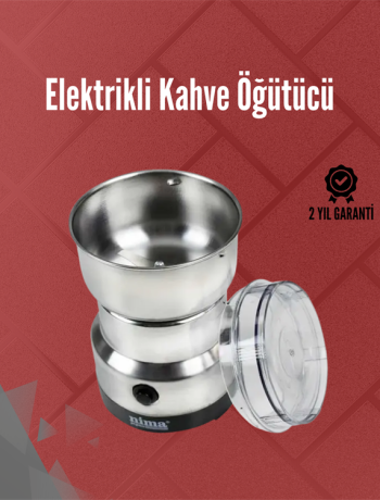 Paslanmaz Çelik Elektrikli Kahve Değirmeni | Sessiz Hızlı Çok Amaçlı Öğütücü (200W)