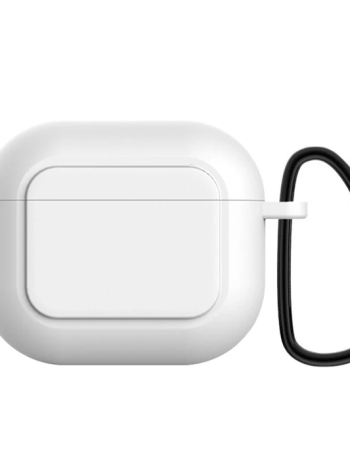 Ally Apple AirPods 3 için Kancalı Ultra İnce Silikon Kulaklık Kılıfı-(5775)