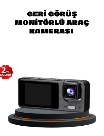 3 Kameralı Araç DVR 1080P Ön + HD Arka + İç Kamera Döngü Kayıt 2’’ Ekran