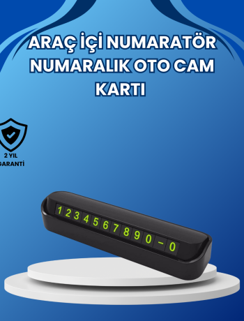 Fosforlu Araç İçi Park Numaratörü – Gece Görünümlü Şık Çözüm