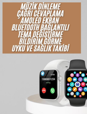 1.83 İnç Akıllı Saat Android ve İOS Uyumlu Çağrı Cevaplayabilen Adımsayar GPS Takibi