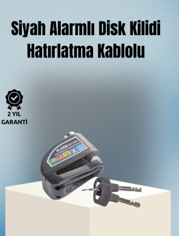 Motosiklet ve Bisiklet İçin 6mm Pinli Alarmlı Disk Kilidi