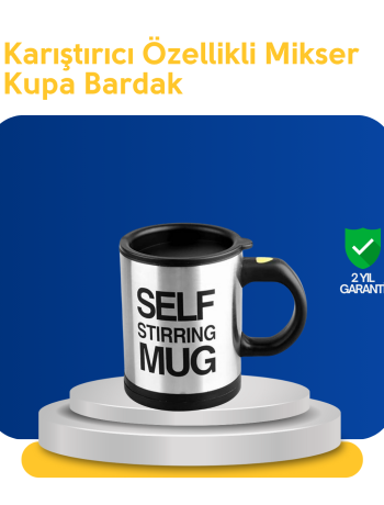Pratik ve Dayanıklı Termos Kupa | Tek Tuşla Otomatik Karıştırma
