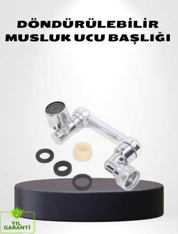 1080° Dönebilen Musluk Ucu – Su Tasarruflu Esnek ve 360° Çift Eksenli Başlık (Kopya)