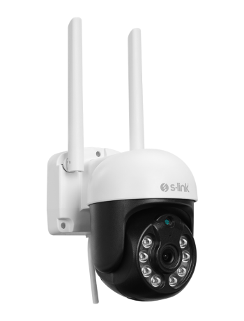 S-LINK SL-PTZ01 Akıllı Güvenlik Kamerası WiFi 3Mpix 28mm Lens 25m. Gece Görüşü Hareket algılama İki Yönlü Ses Micro SD Kartlı TUYA Yazılım(1923)