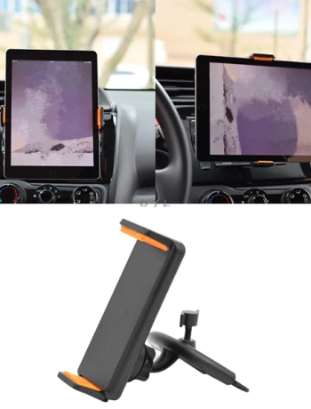 ALLY 360 Döner Araç CD Yuvası Tablet Tutucu Büyük Ekran Tutucu 11.50-19CM-(5775)