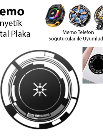 Memo Manyetik Metal Halka - Memo Telefon Soğutucu Uyumlu CX07-CX08 ve Manyetik Tüm modeller-(5775)