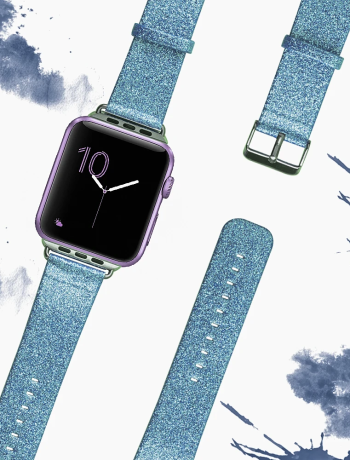 Ally Apple Watch 7-8 45mm 6-5-4 44mm Kordon Kayış Deri Parlak 3-2-1 42mm-(5775)