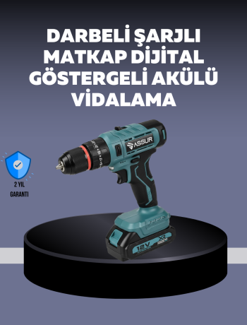 Güçlü Şarjlı Matkap Vidalama Çift Batarya