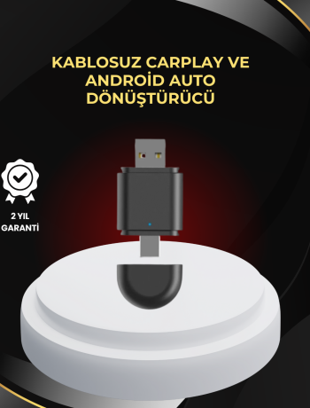 Kablosuz CarPlay ve Android Auto Dönüştürücü – USB-A & Type-C Girişli Akıllı Adaptör