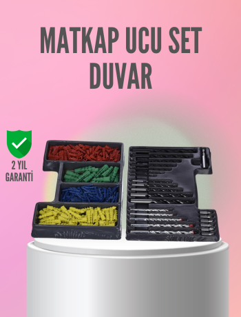 Kapsamlı Matkap Ucu Seti Organizer Kutulu Ahşap Metal Beton Delme