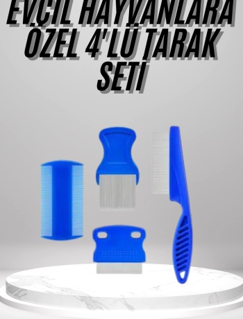 4lü Bit Evcil Hayvan Tarak Seti Kedi Köpek Bit Tarak Seti Pire Tarağı