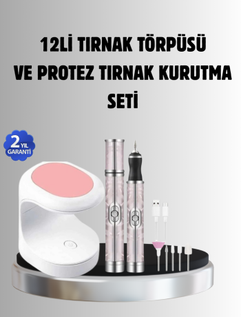 Tırnak Matkabı ve LED Oje Kurutucu 2’li Profesyonel Bakım Seti