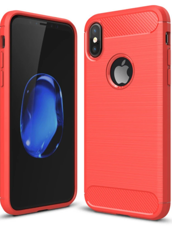 İphone XXS Dark Ultra Koruma Karbon Fiber Silikon Kılıf-(5775)