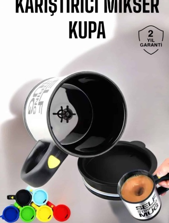 Yazılı Kupa Kendi Kendini Karıştıran Mikser Kupa Termos Bardak