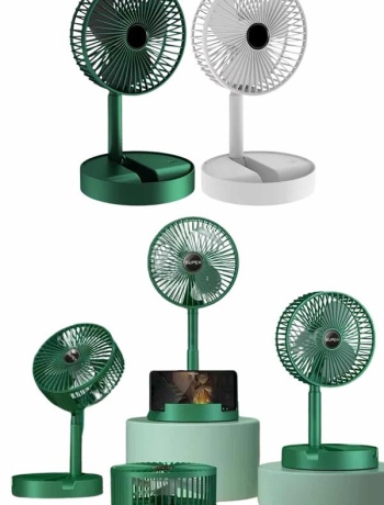 Katlanabilir Teleskopik Şarjlı Fan Masaüstü Soğutucu Vantilatör