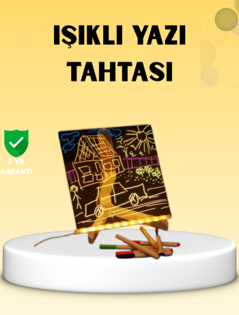 LED Işıklı Akrilik Yazı Tahtası Renkli Kalem Setiyle