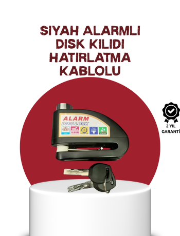 Güvenlik Sensörlü Alarmlı Disk Kilidi Motosiklet ve Bisiklet İçin