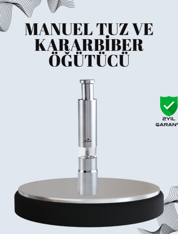 Tuz ve Kararbiber Öğütücü - Şeffaf Akrilik Hazne