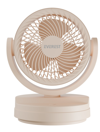 EVEREST EFN-509 KREM 3 Kademeli Hız 175cm 3 Kanat Pervane ve Çerçeve Masaüstü USB Vantilatör(1923)