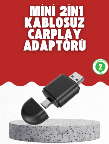 Kablosuz CarPlay Dönüştürücü – Akıllı Tak & Çalıştır Araç Adaptörü