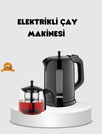 Çaycı Cam Demlikli 1800W Güçlü ve Sıcak Tutmalı Elektrikli Çay Makinesi