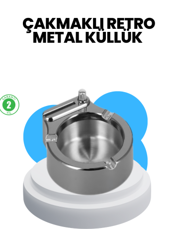 Metal Küllük Çakmaklı Masa Üstü Şık Tasarım