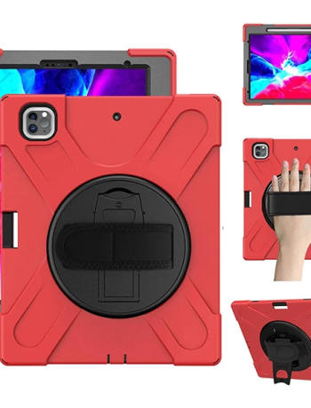 İPad Pro 12.9-inch (2021)-(2020) Kılıf Kalem Yerli 3 Katmanlı Standlı Zırh Kılıf-Shockproof-(5775)