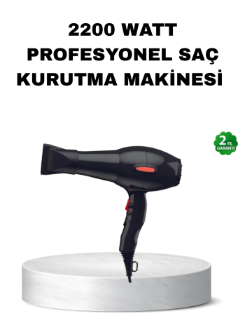 Profesyonel Saç Kurutma Makinesi – AC Motor Soğuk Üfleme 2 Hız Kademesi