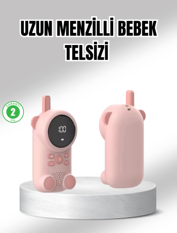 Uzun Menzilli Bebek Telsizi 1-3 Km Çekim 22 Kanal LCD Ekran VOX Şarjlı