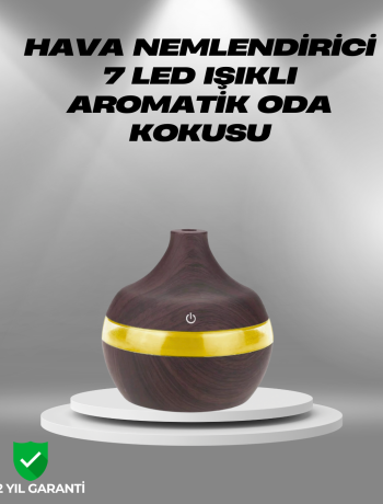 Aromaterapi Uyumlu 300 ml LED Işıklı Oda Kokusu Difüzörü