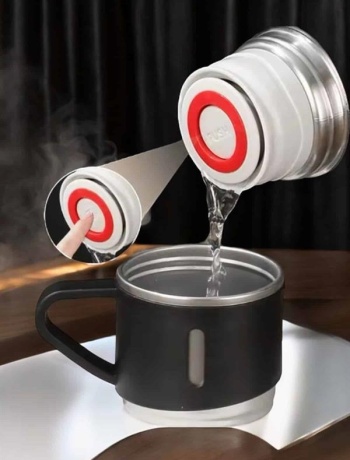 Şık ve Dayanıklı 3 Bardaklı Termos Seti Uzun Süre Isı Koruma Özellikli