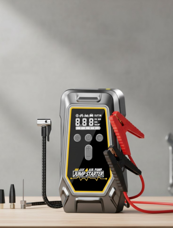 Akü Takviye Lastik Şişirme ve Powerbank Özellikli Çok Fonksiyonlu Cihaz