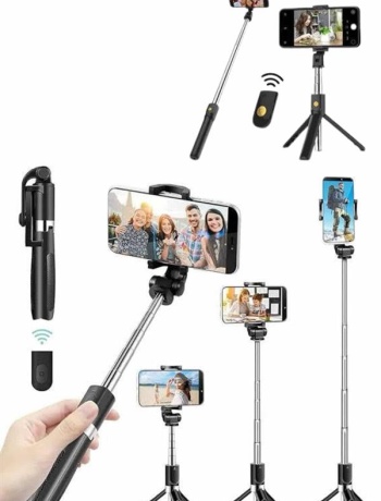 Cep Telefonu Tripod Standı Manyetik Selfie Sopa Bluetooth Uzaktan Kumandalı