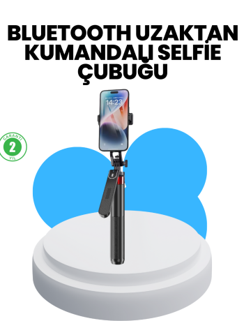Taşınabilir Tripod ve Selfie Çubuğu Vlog ve Video Çekimi