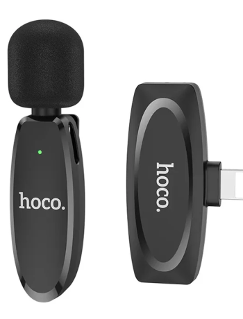 HOCO L15 iPhone Lightning Kablosuz Mini Yaka Mikrofonu-(5775)