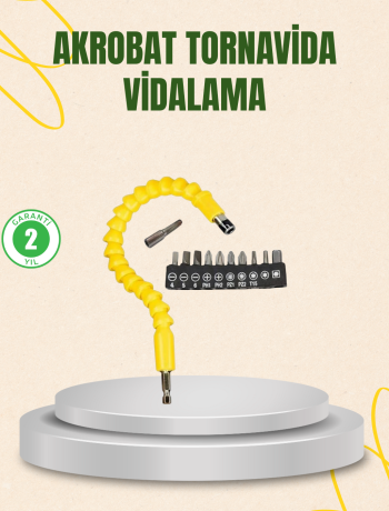 12 Parça Akrobat Vidalama Uç Seti Esnek Dar Alan Kullanım