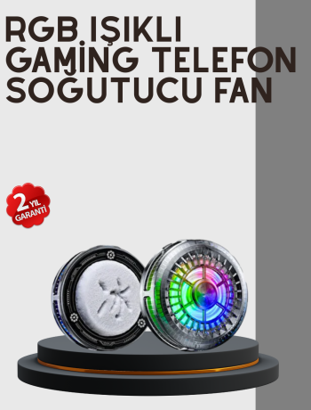 RGB Gaming Telefon Fanı Sessiz Soğutucu Tüm Akıllı Telefonlara Uygun