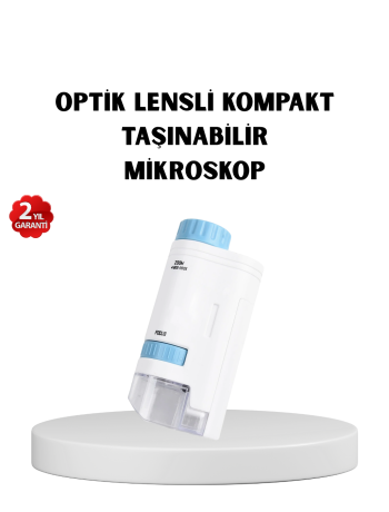 LED Işıklı Mikroskop 80X–200X Zoom Eğitici Bilim Seti ve Taşınabilir