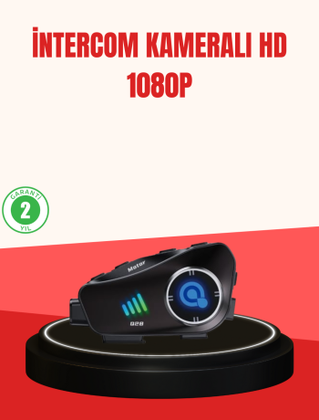 Q28 Kameralı Motosiklet Kask Kulaklık Bluetooth 5.3 Su Geçirmez 1080P HD