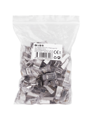 S-LINK SL-COB24P RJ45 Yeni Nesil JAC UTP CAT6 Metal (100lü PAKET)(1923)