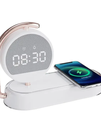 ALLY K01T 15W Led Işıklı Kablosuz Şarj Cihazı Çalar Saat-(5775)