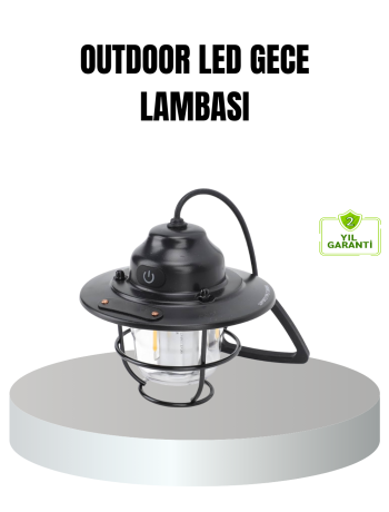 Retro Kamp Lambası Su Geçirmez Taşınabilir Gece Işığı Uzun Pil Ömürlü