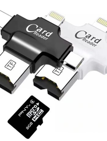 Card Reader 4in1 Type-C- İphone Lightning-Micro Usb Hafıza Kart Okuyucu-(5775)