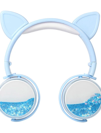 ALLY Kedi Kulak Simli Kablolu Mikrofonlu Kulaküstü Kulaklık 3.5mm jack-(5775)