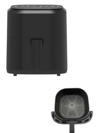 4L Airfryer Hazneli Hava Fritözü Yağsız Fritöz Taşınabilir Fırın İşlevi Gören Pratik