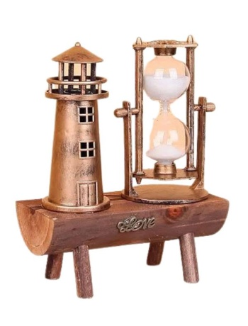 Hediyelik Kum Saati Retro Dekoratif Deniz Feneri Kum Saati